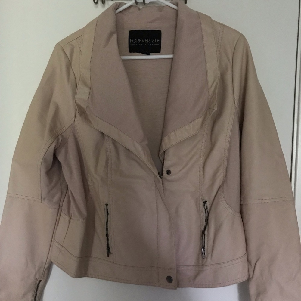 Forever21+ Moto Jacket- 2 available-blush or gray